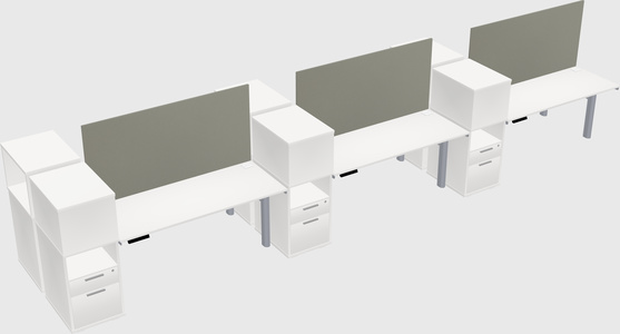Shared electric desk + cabinet