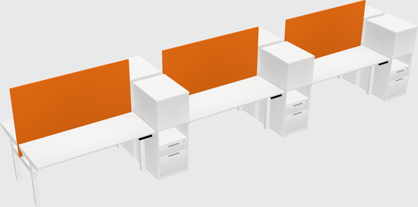 Shared electric desk + cabinet