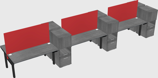 Shared electric desk + cabinet