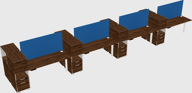 Shared electric desk + cabinet