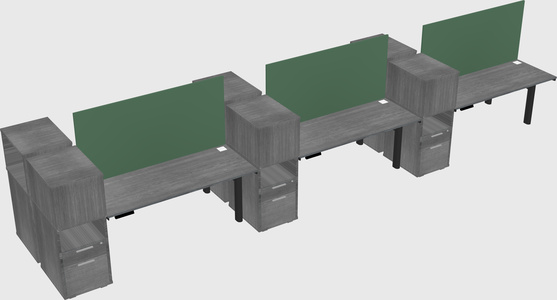 Shared electric desk + cabinet