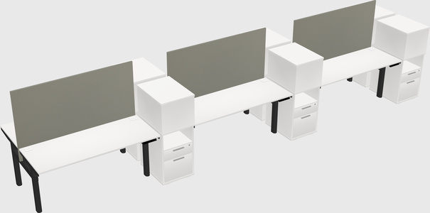 Shared electric desk + cabinet