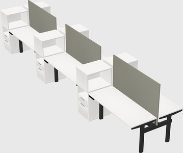 Shared electric desk + cabinet