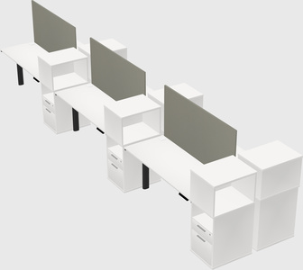 Shared electric desk + cabinet