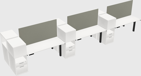 Shared electric desk + cabinet