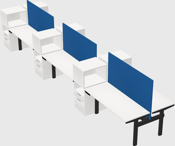 Shared electric desk + cabinet