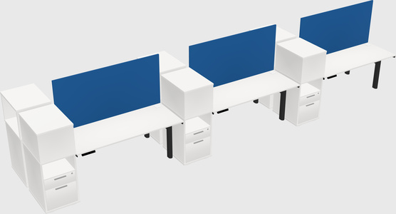 Shared electric desk + cabinet