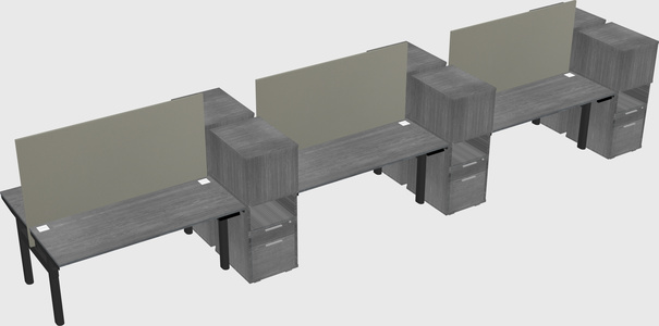 Shared electric desk + cabinet