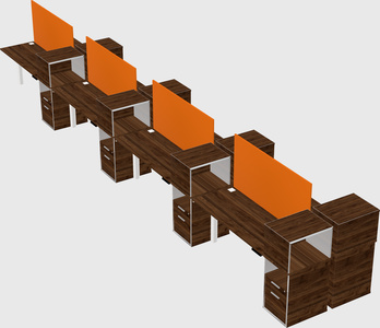 Shared electric desk + cabinet