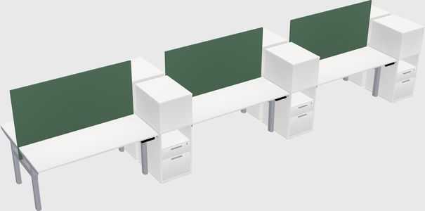 Shared electric desk + cabinet