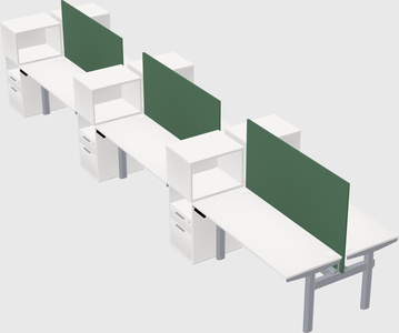 Shared electric desk + cabinet