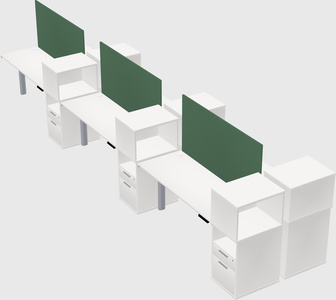 Shared electric desk + cabinet