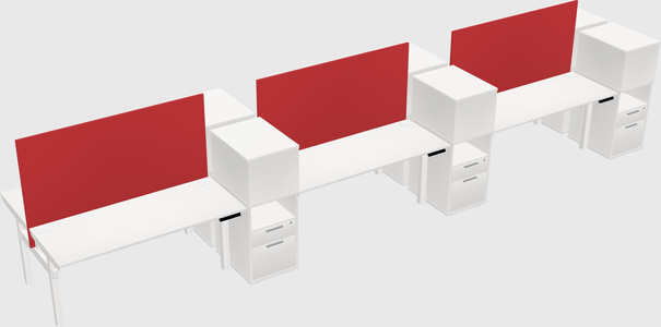 Shared electric desk + cabinet