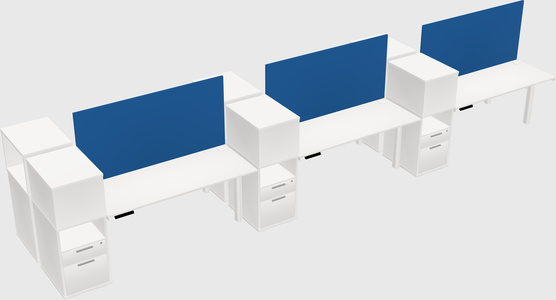 Shared electric desk + cabinet