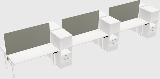 Shared electric desk + cabinet