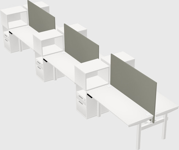 Shared electric desk + cabinet