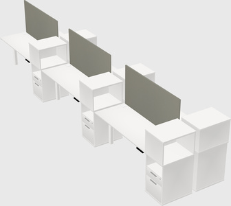Shared electric desk + cabinet
