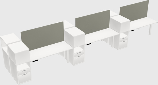 Shared electric desk + cabinet
