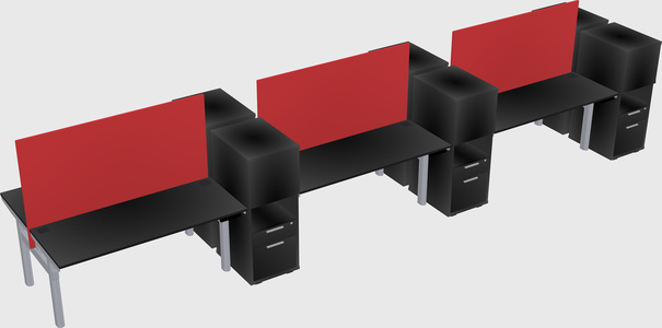 Shared electric desk + cabinet