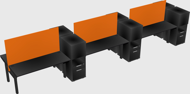 Shared electric desk + cabinet
