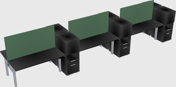 Shared electric desk + cabinet