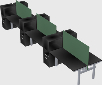 Shared electric desk + cabinet