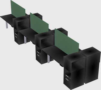 Shared electric desk + cabinet