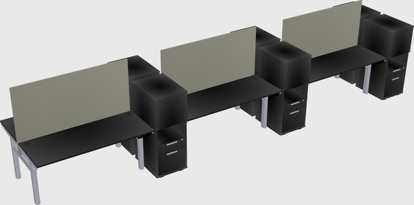 Shared electric desk + cabinet