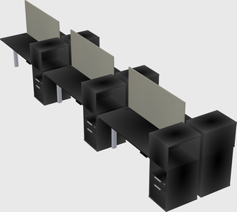 Shared electric desk + cabinet