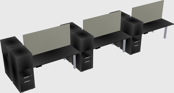 Shared electric desk + cabinet