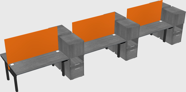 Shared electric desk + cabinet