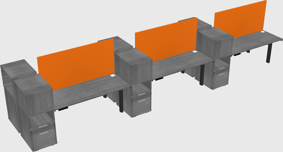 Shared electric desk + cabinet