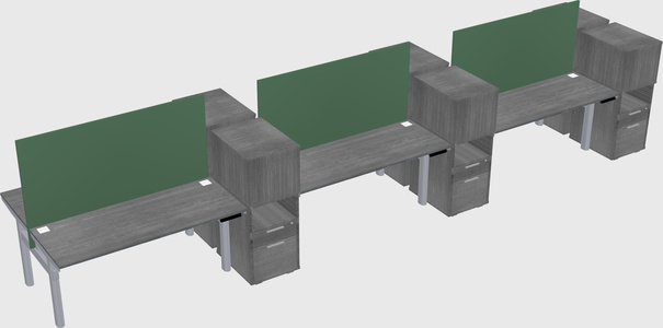 Shared electric desk + cabinet