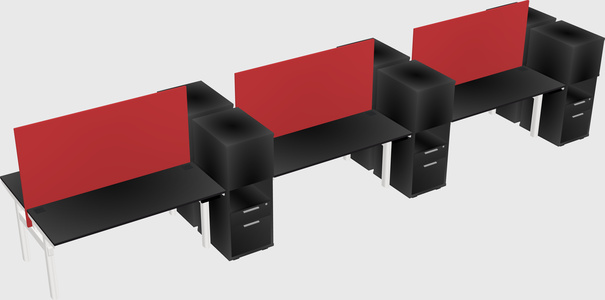 Shared electric desk + cabinet