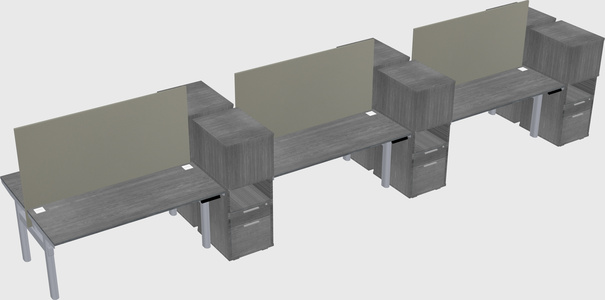 Shared electric desk + cabinet
