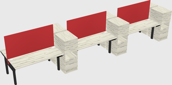 Shared electric desk + cabinet