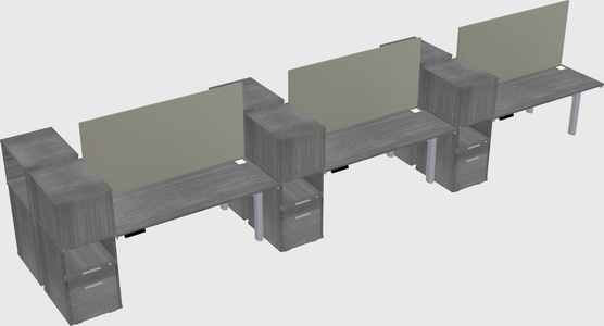 Shared electric desk + cabinet
