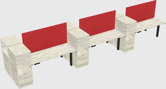 Shared electric desk + cabinet