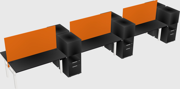 Shared electric desk + cabinet