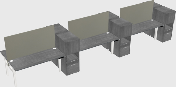 Shared electric desk + cabinet