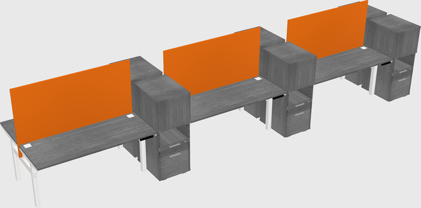 Shared electric desk + cabinet