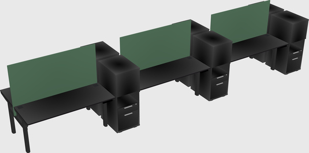Shared electric desk + cabinet