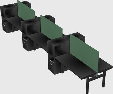 Shared electric desk + cabinet