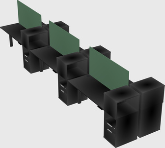 Shared electric desk + cabinet