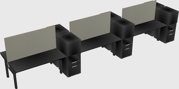 Shared electric desk + cabinet