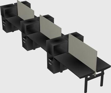 Shared electric desk + cabinet
