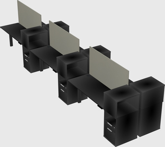 Shared electric desk + cabinet