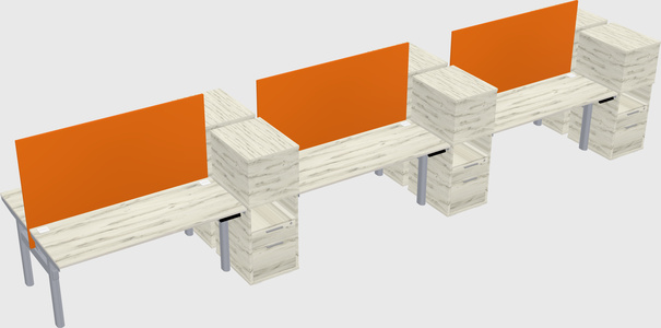 Shared electric desk + cabinet