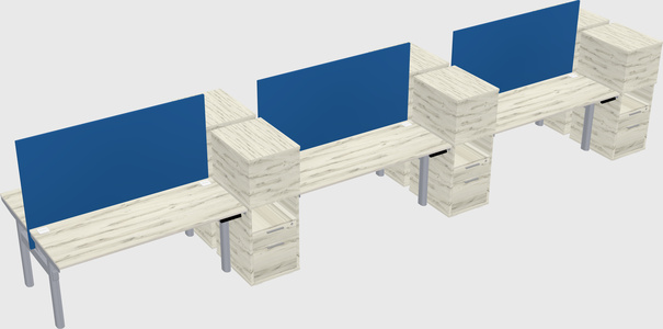 Shared electric desk + cabinet