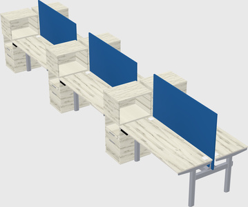 Shared electric desk + cabinet